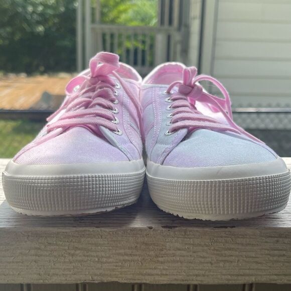NEW Superga Pink & White Tye Dye Tennis Shoes Size 9.5 - Picture 4 of 10